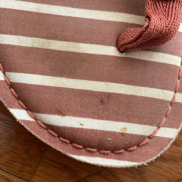 Sperry Top-Sider pink and white striped thong sandal size 9.5 - Picture 6 of 7